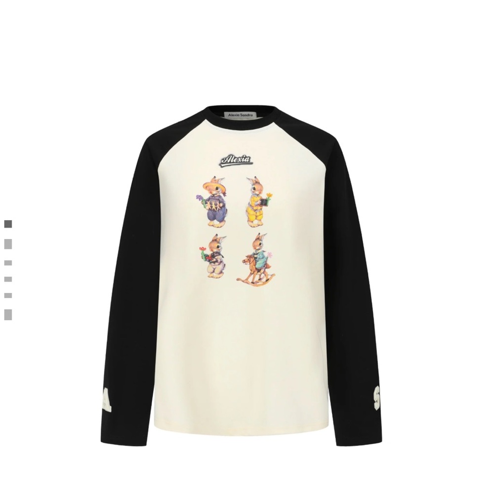 Alexia Sandra Bunnies Raglan Long Sleeve Shirt